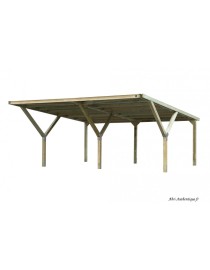 Carport en bois, double, 35,87 m², Weka, achat, pas cher