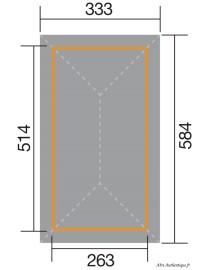 Tonnelle / Carport en bois, 19,44 m², bardeaux rouges, Weka, achat, pas cher