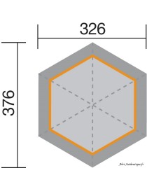 Tonnelle en bois hexagonale, 7,67 m², autoclave, Weka, achat, pas cher