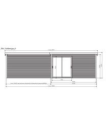 Abri de jardin en bois, Tavira, 12,25 m², 28 mm, avec baies vitrées, Solid, achat, pas cher
