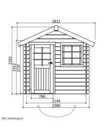 Abri de jardin en bois-Laval-4,71 m²-28 mm-Solid-achat-pas cher