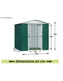 Abri de jardin en métal, 3,85 m², Vert, YardMaster, achat, pas cher