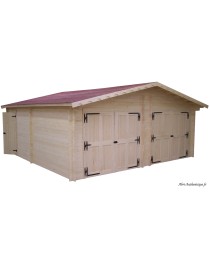 Garage double en bois massif, 34,93 m², 42 mm, achat