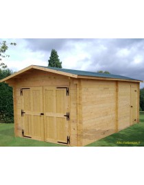 Garage en bois massif, 18,97 m², 42 mm, Habrita, achat