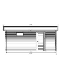 Garage en bois, modern, 19,26 m², 40 mm, Solid, achat, pas cher
